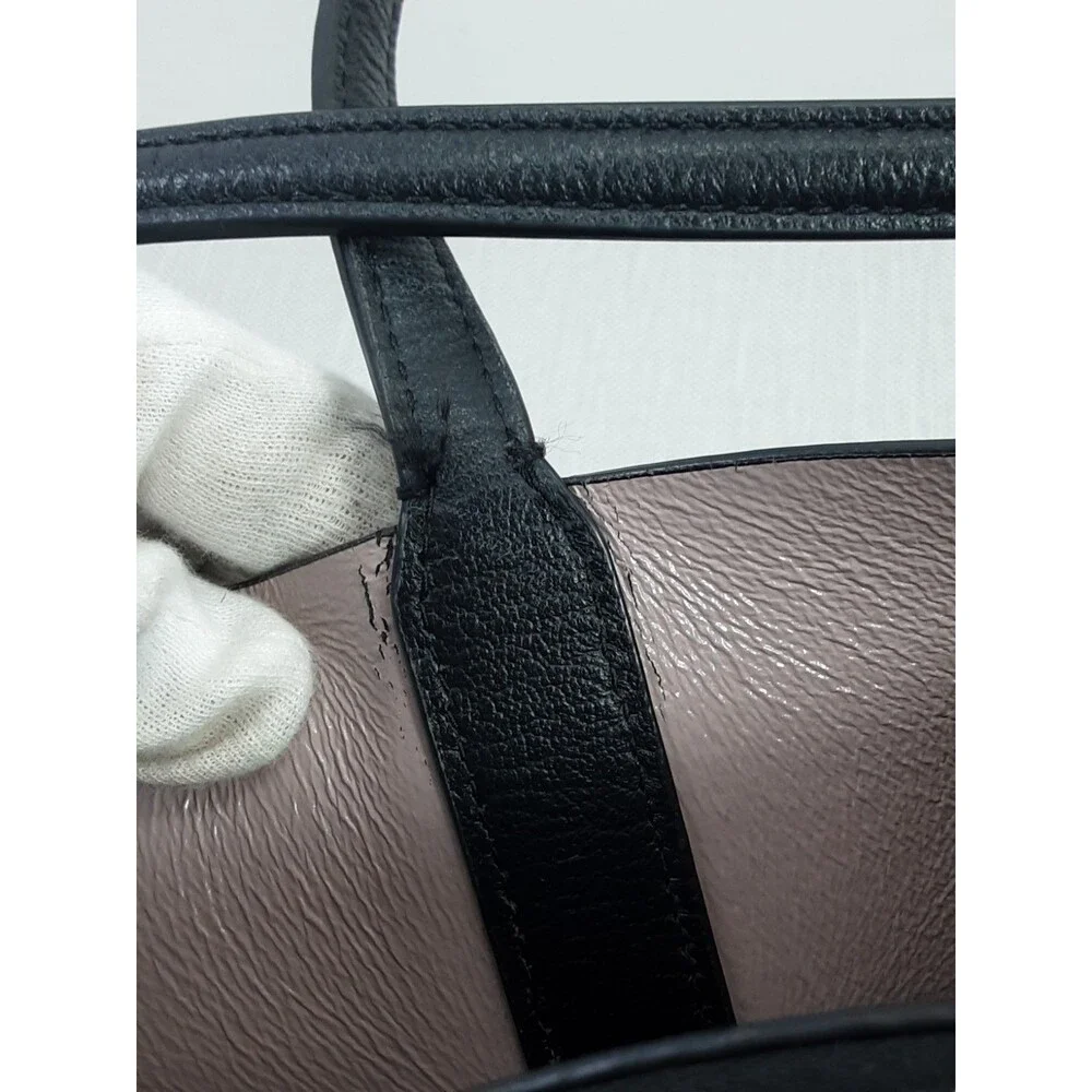 Marc Jacobs The Protege Black Leather Tote Laptop Bag Large Flaw